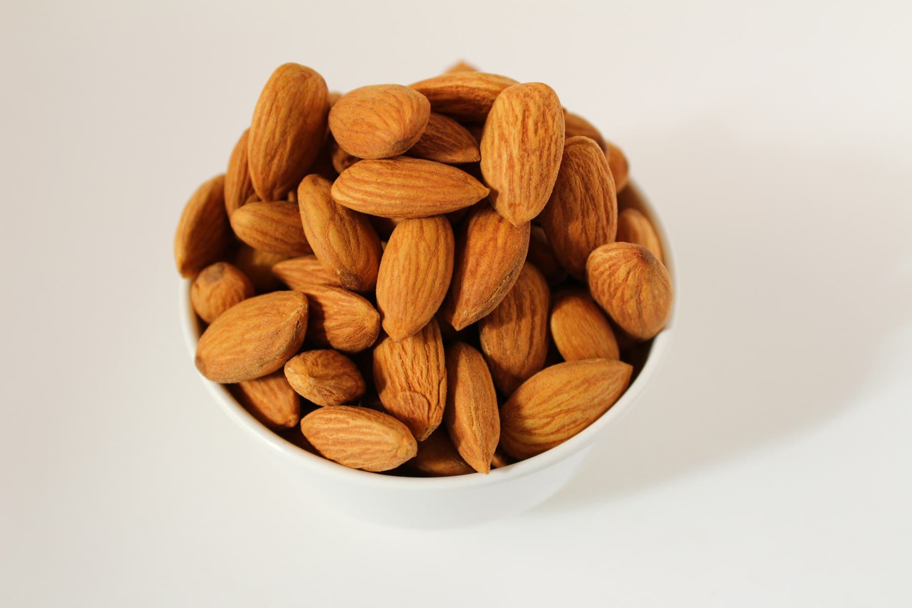 A bowl of whole almonds